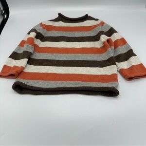Baby GAP Sweater Boys Size 18-24 Months Brown Orange Gray Cream 100% Cotton 2010